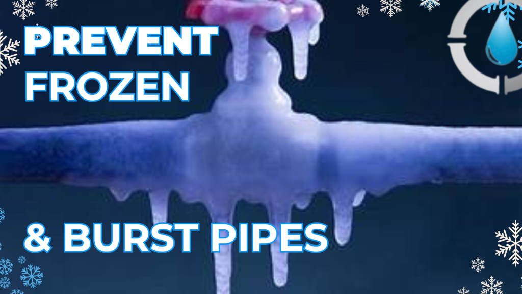 Frozen pipe in a North Texas home, a common issue during winter that can lead to burst pipes and water damage.