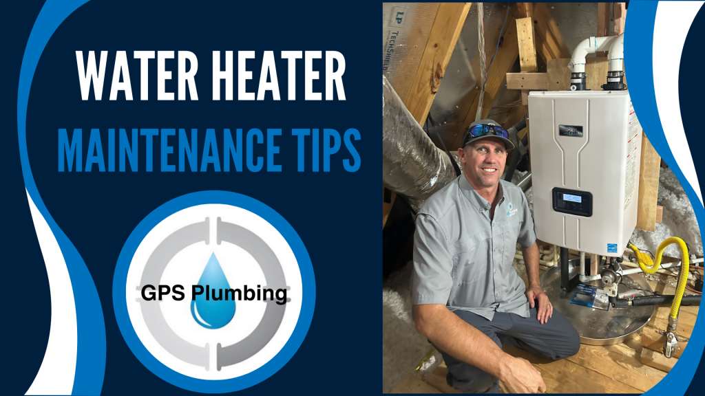 GPS Plumbing's master plumber Steve performing a tankless water heater flush.