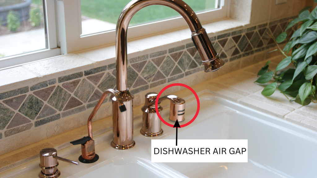 Dishwasher air gap fix to prevent water overflow.