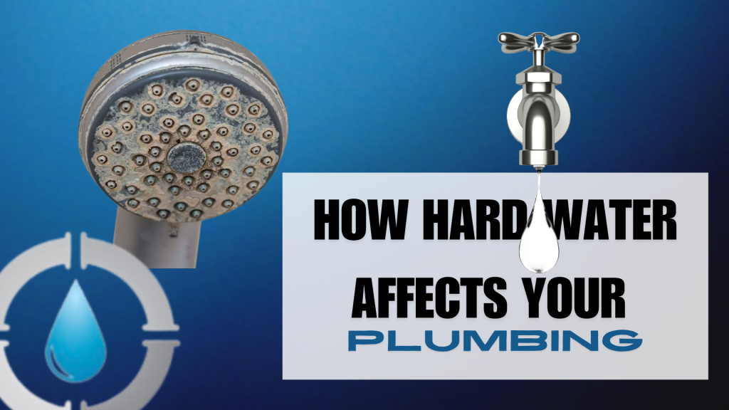 Showerhead with corrosion and mineral buildup caused by hard water, illustrating the impact on home plumbing fixtures.