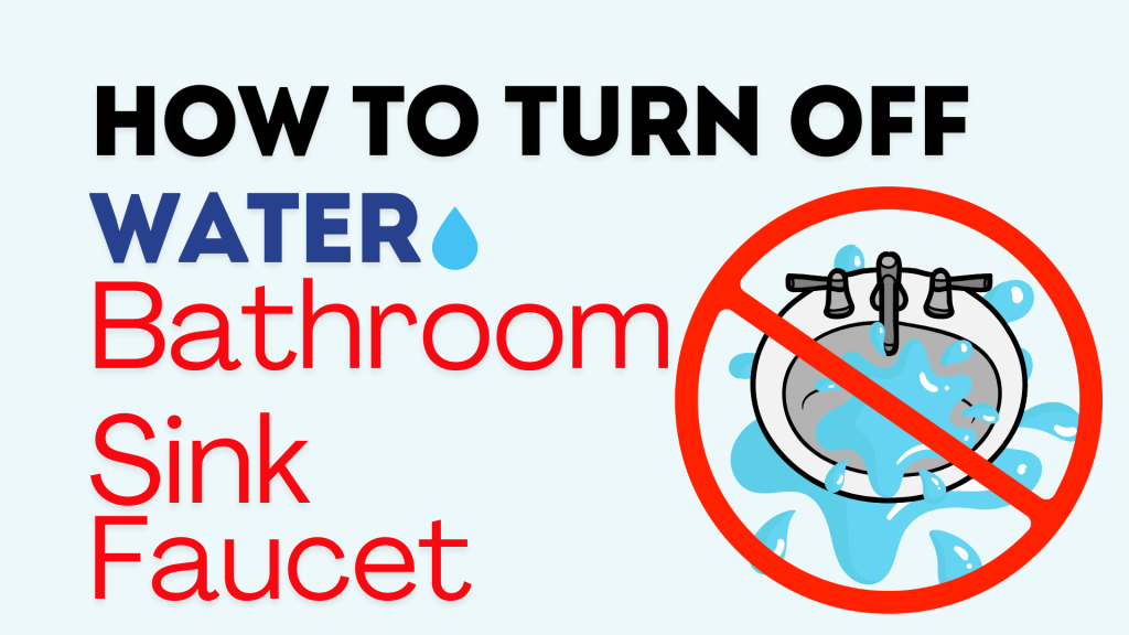 Homeowner turning off water to bathroom sink faucet using the shut-off valves under the sink.