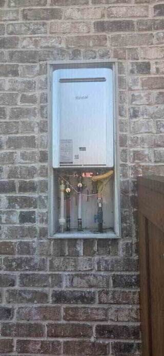Customer now has endless hot water with this tankless system