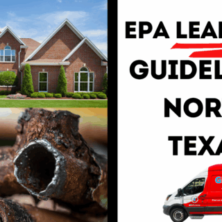 Underneath a house showing old lead pipes needing replacement to comply with EPA safety guidelines.