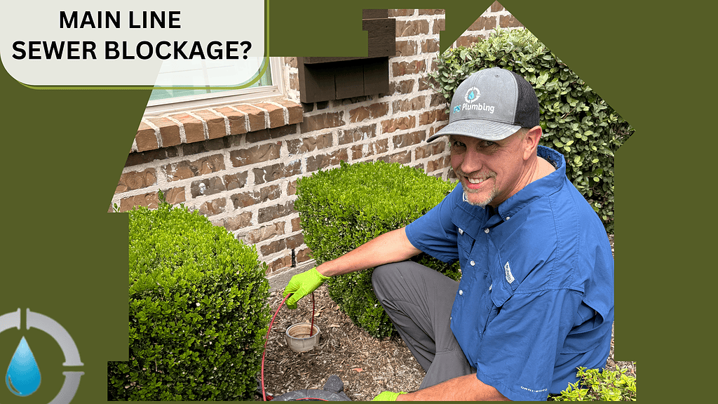 GPS Plumbing clearing a main line sewer blockage with advanced tools in Frisco, TX professional equipment