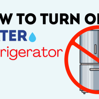 Person shutting off the water supply to a refrigerator using the small shut-off valve behind the fridge.