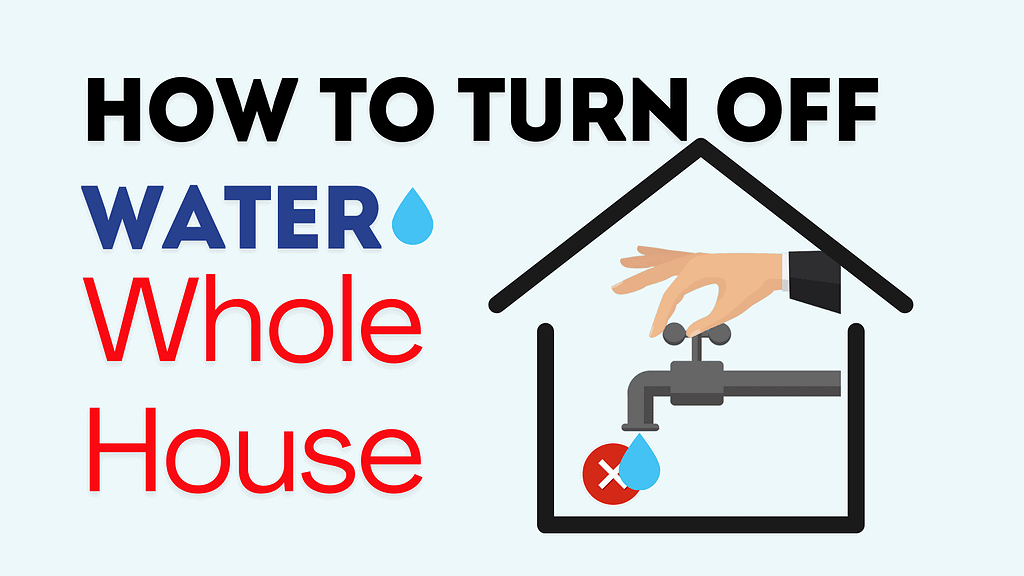 Water meter and shut-off valve used to turn off water supply to the whole house.