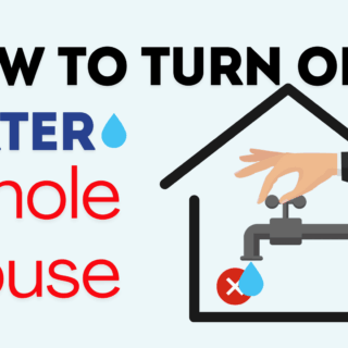 Water meter and shut-off valve used to turn off water supply to the whole house.