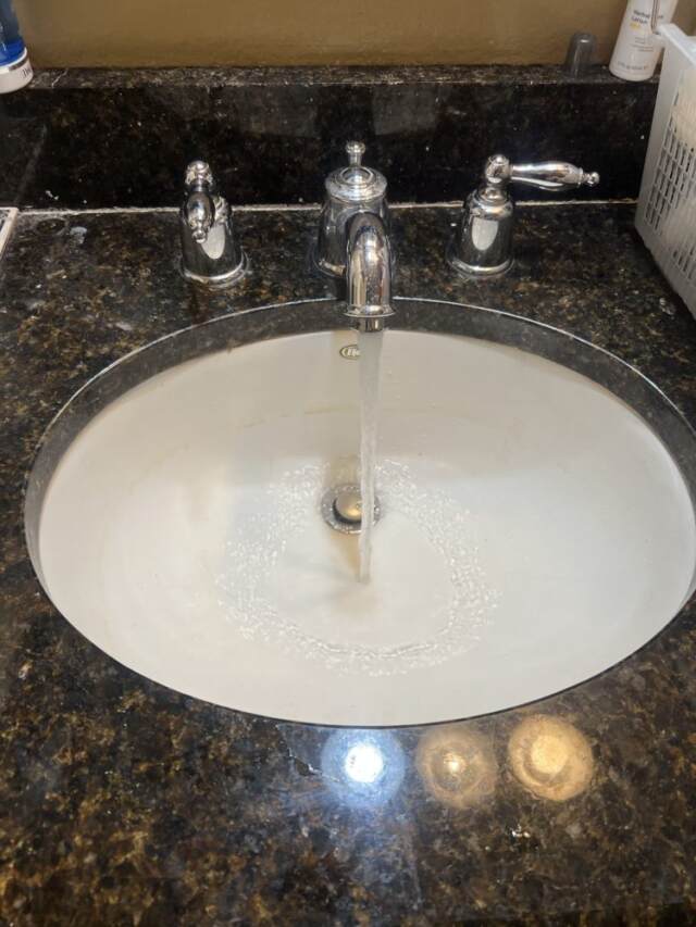 Customer's sink draining as intended