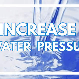 Strong running water from a faucet to illustrate increased water pressure.