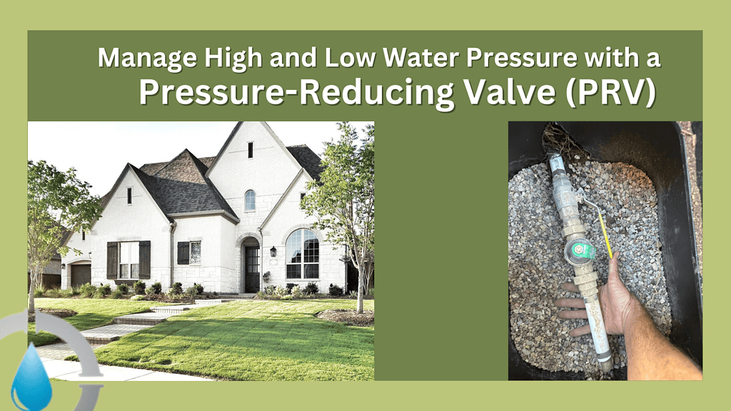 Manage High and Low Water Pressure with a Pressure-Reducing Valve Exterior of a house with a pressure-reducing valve (PRV) installed on the main water line.