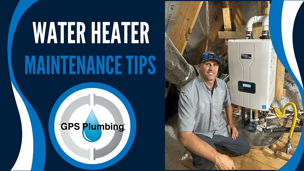 GPS Plumbing's master plumber Steve performing a tankless water heater flush.