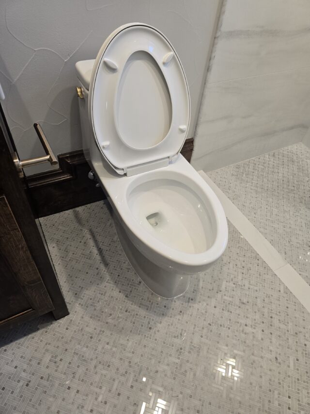 Install a new customer-supplied toilet