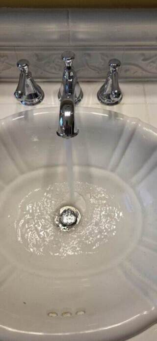 Widespread bathroom sink faucet replacement completed
