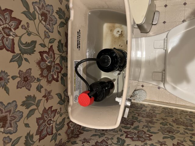 Fill valve replaced to stop running toilet.