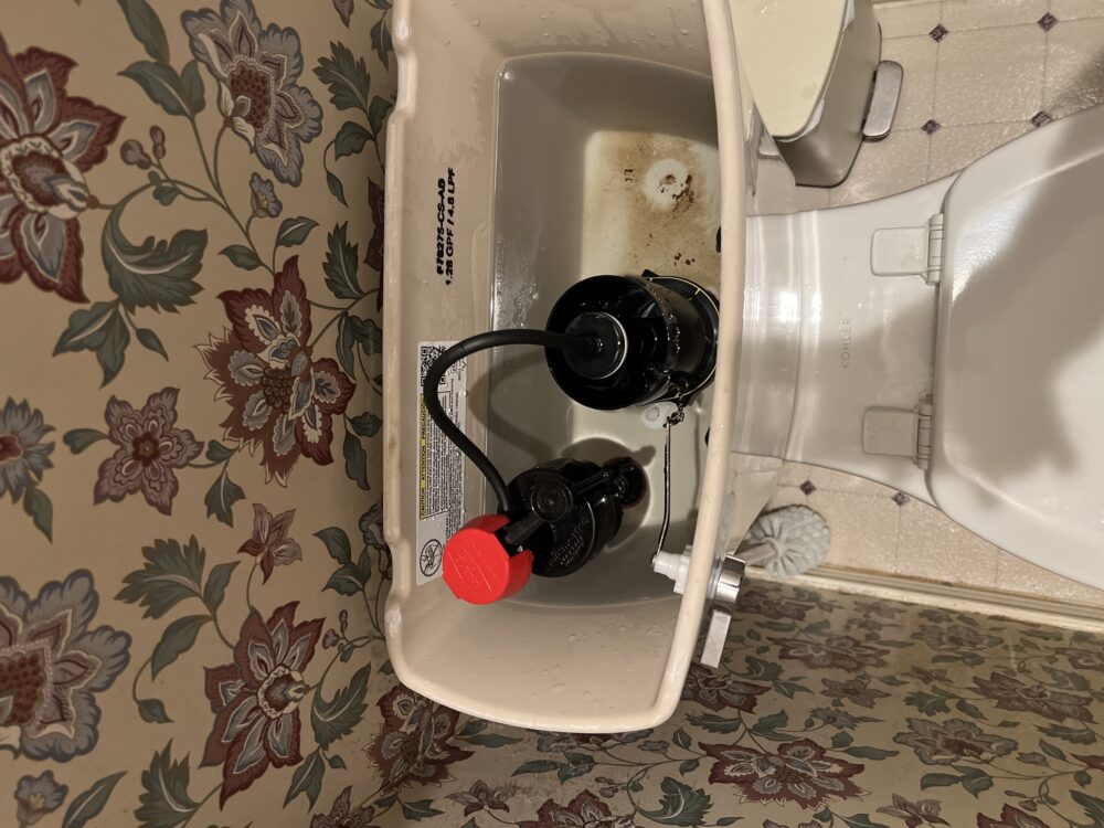 Fill valve replaced to stop running toilet.