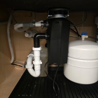 Garbage disposal installation.