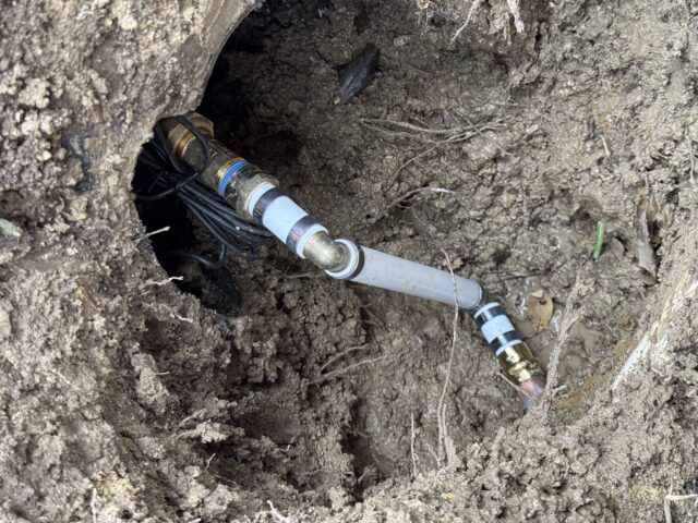 Repaired water leak