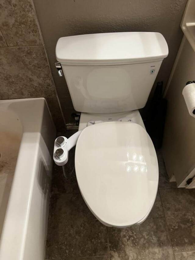 Completed toilet installation