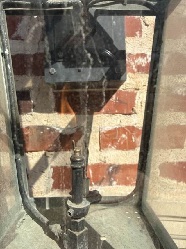 Gas lantern on and working