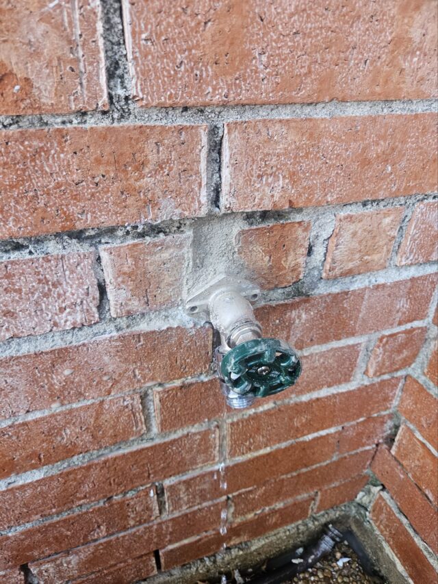 Hose bib installation, completed job.