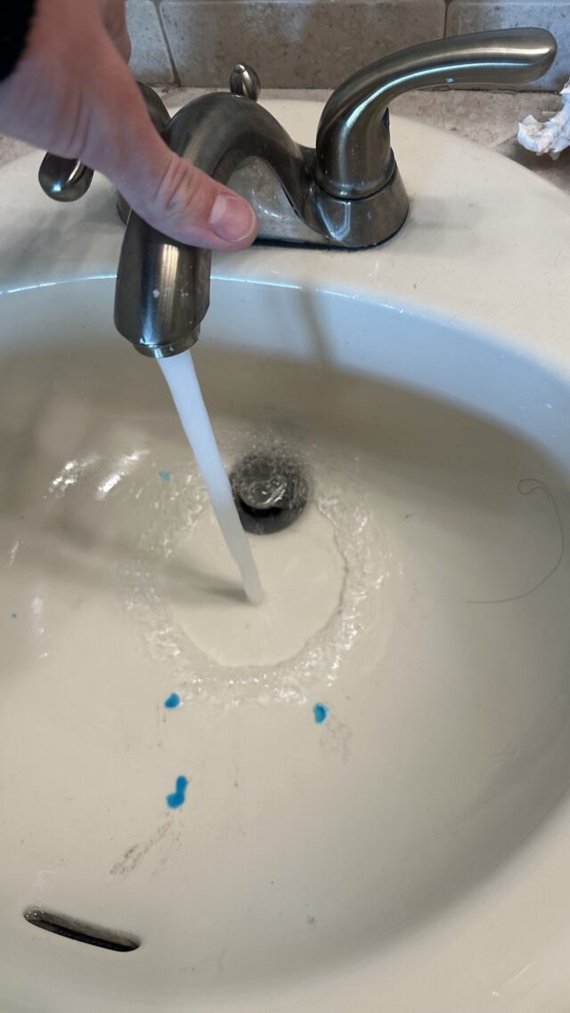 Restored water flowing with clear drain