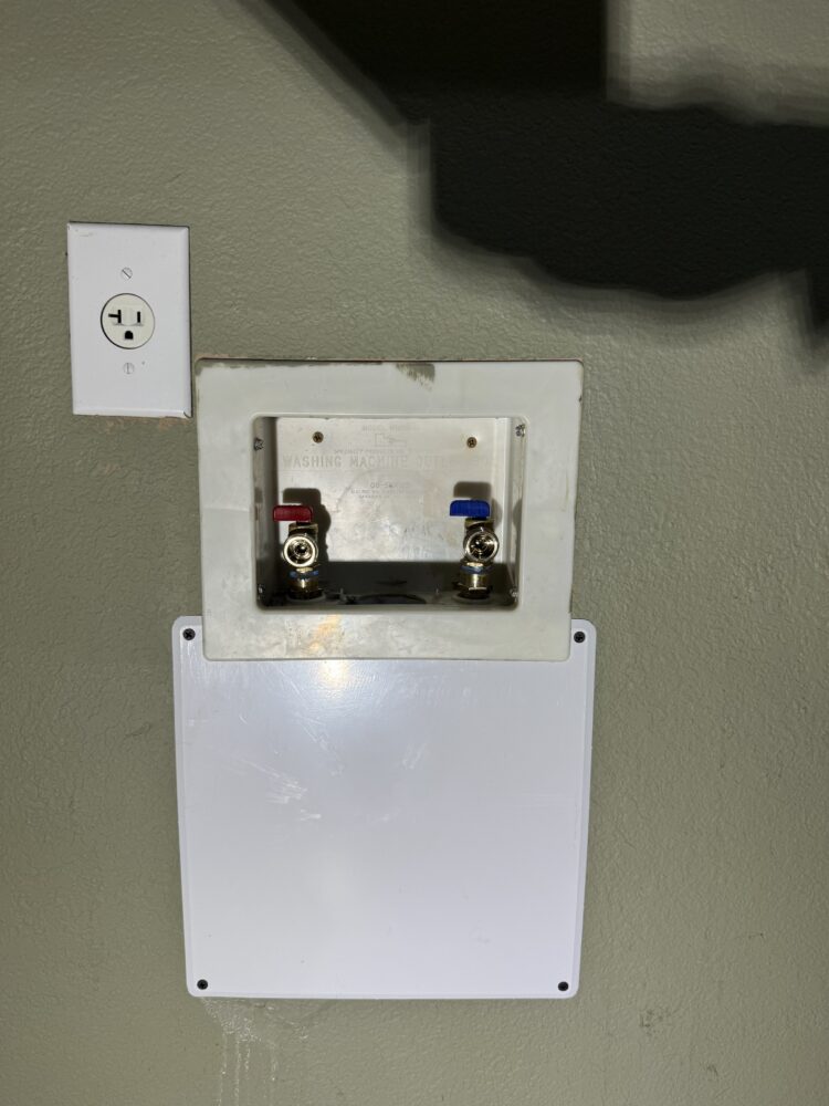 Newly installed washing machine shuff off valves