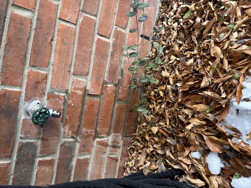 Hose bib replaced after freeze break.