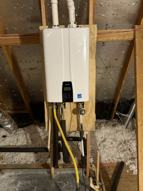 Brand new Navien tankless water system