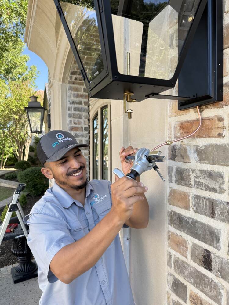 Gas Lantern Installation 