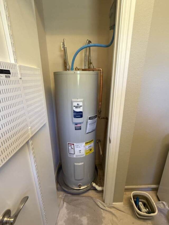 brand new electric water heater installed